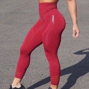 Gymshark beet red seamless leggings